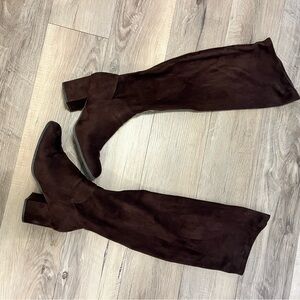 Christian Siriano Brown Over the Knee Boots